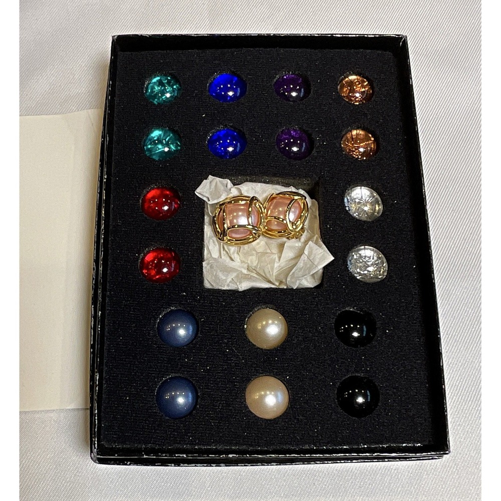 Joan Rivers Multicolor Interchangeable Clip On Earring Set Nickel-Free